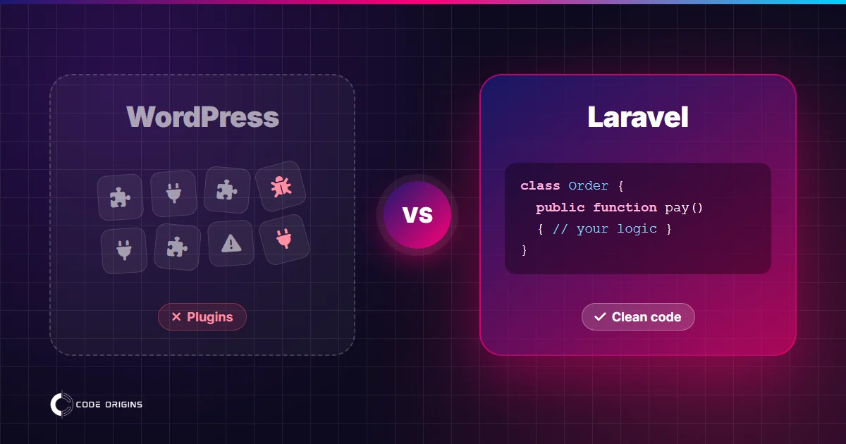 Laravel or WordPress: why a serious website should be built with clean code