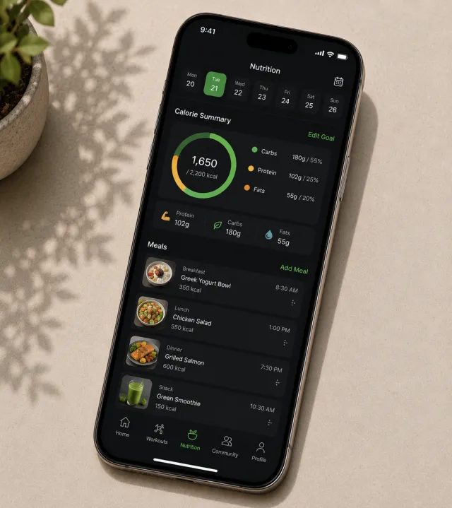 A fitness mobile app