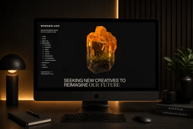 Wonderland: a corporate website with a 3D experience