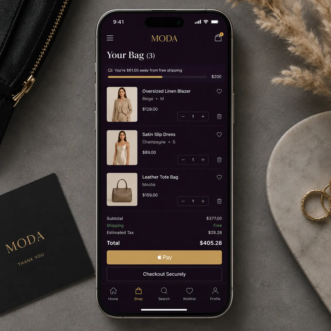 An app for a fashion and branded clothing store