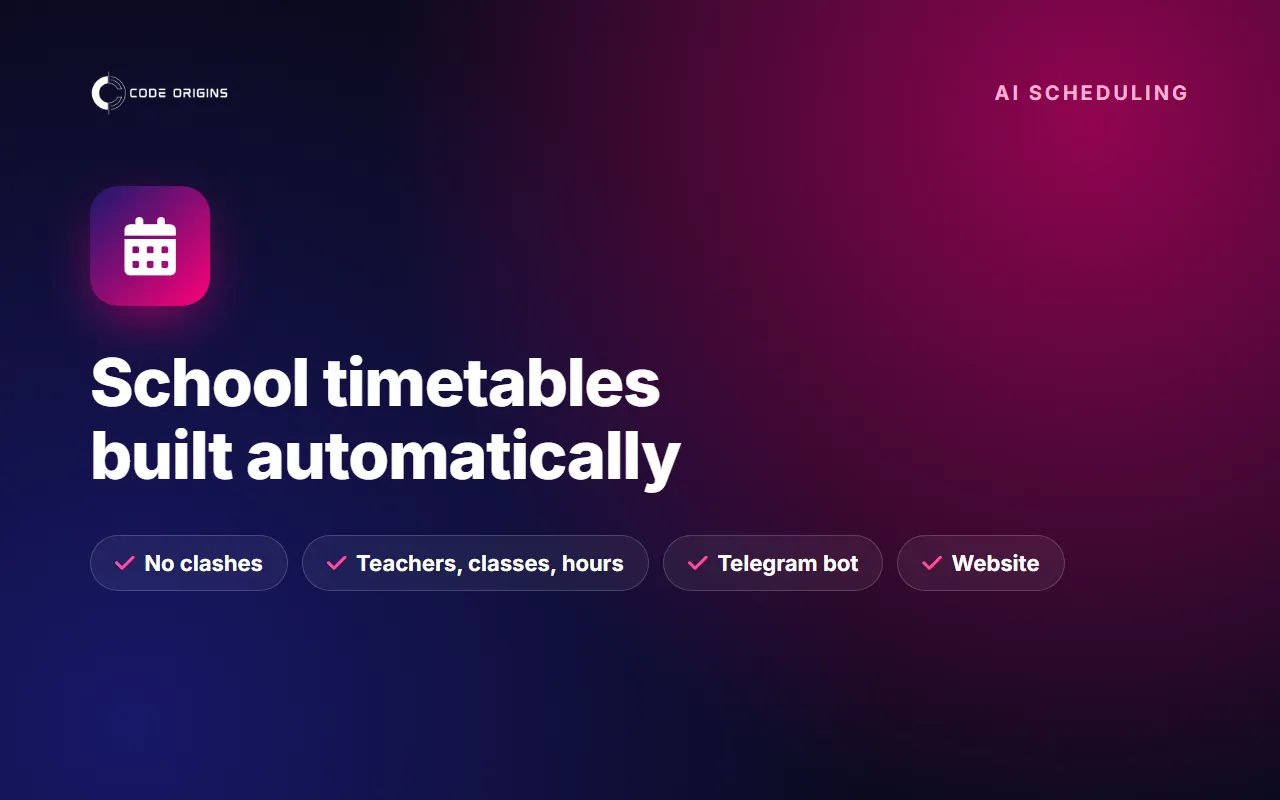 A timetable that builds itself: an AI system for a school